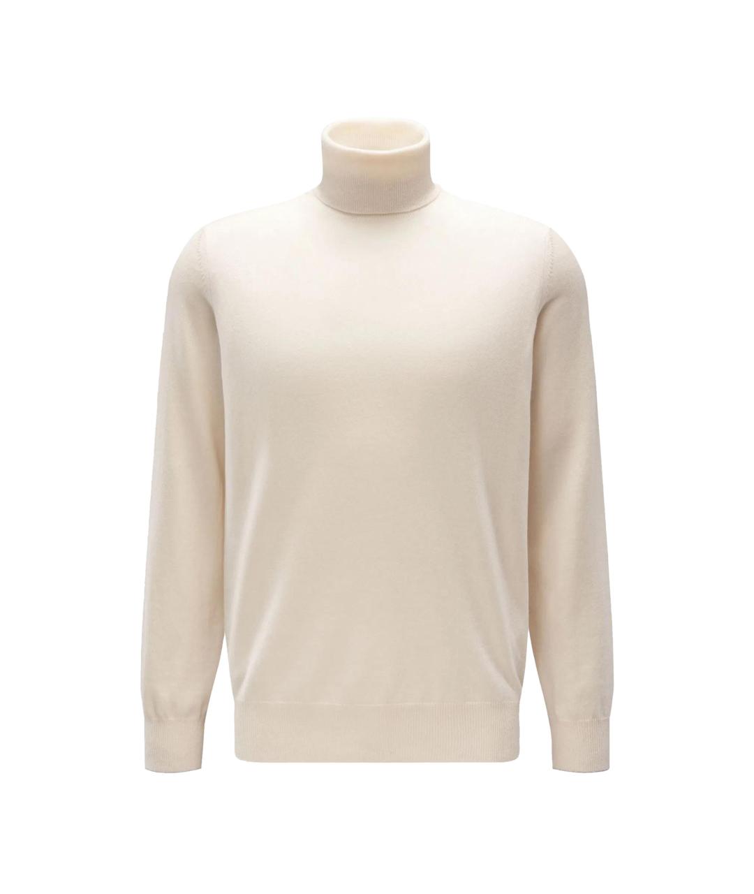 BRUNELLO CUCINELLI Бежевый шерстяной джемпер / свитер, фото 1