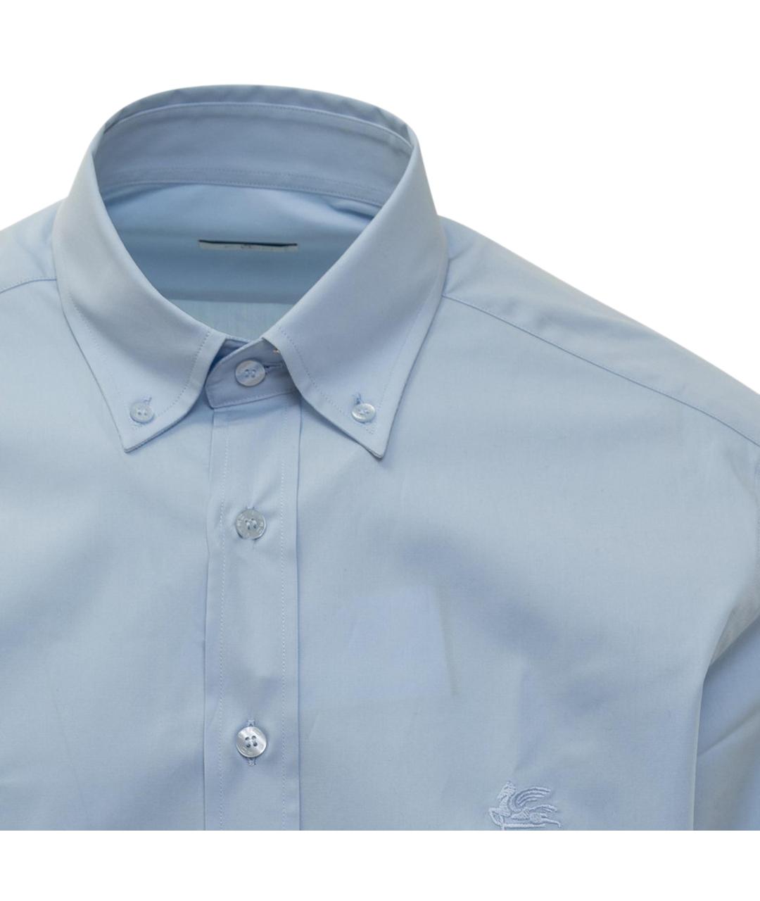 ETRO Голубая хлопковая кэжуал рубашка, фото 3