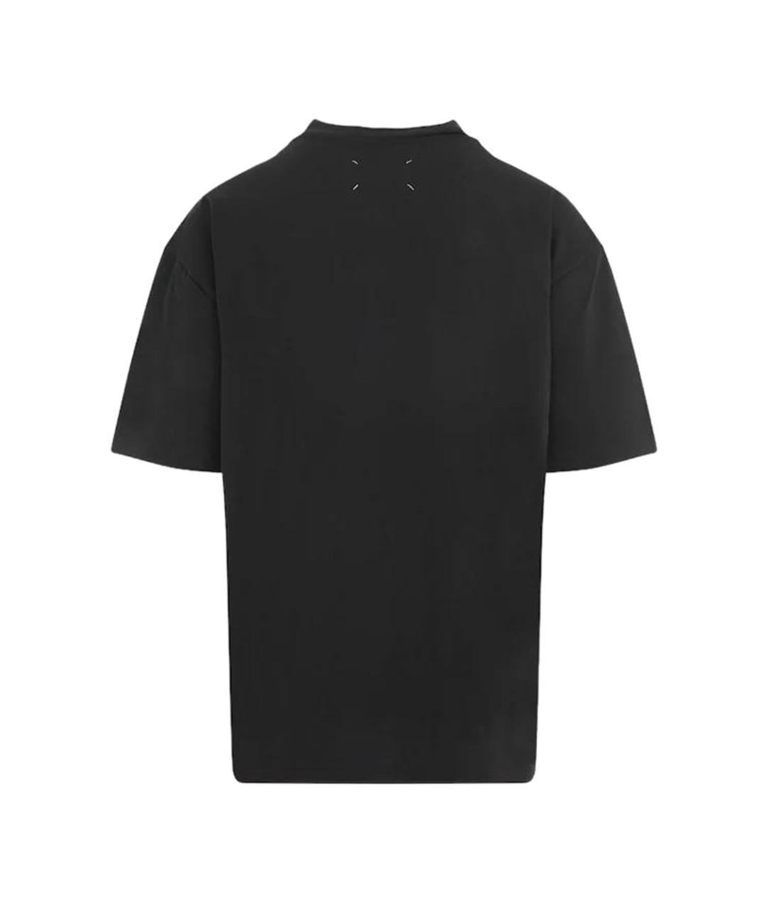 MAISON MARGIELA Черная хлопковая футболка, фото 2