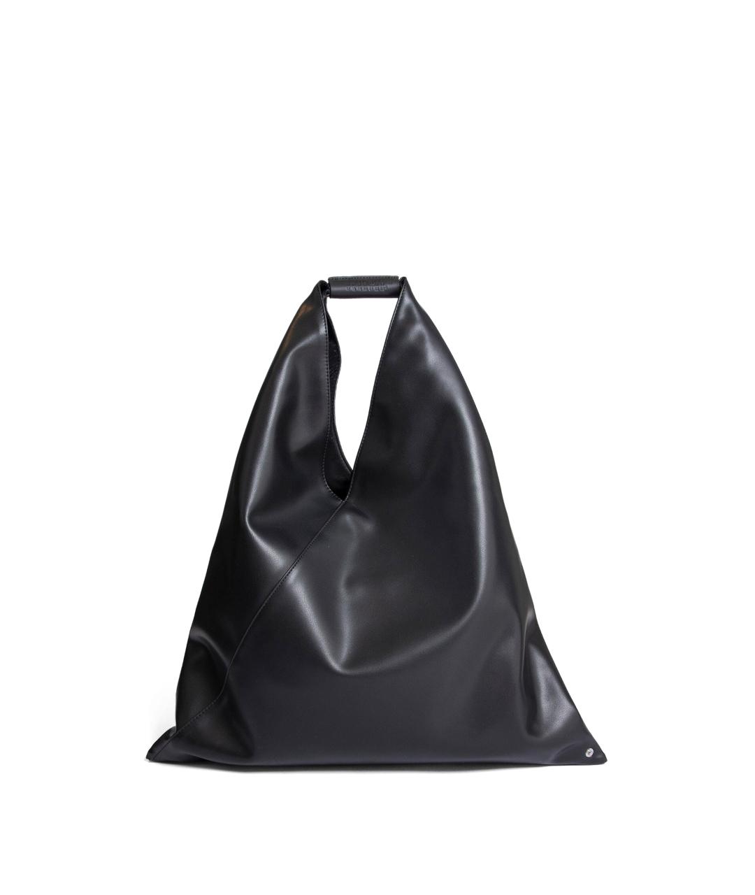 MM6 MAISON MARGIELA Черная сумка тоут из искусственной кожи, фото 1