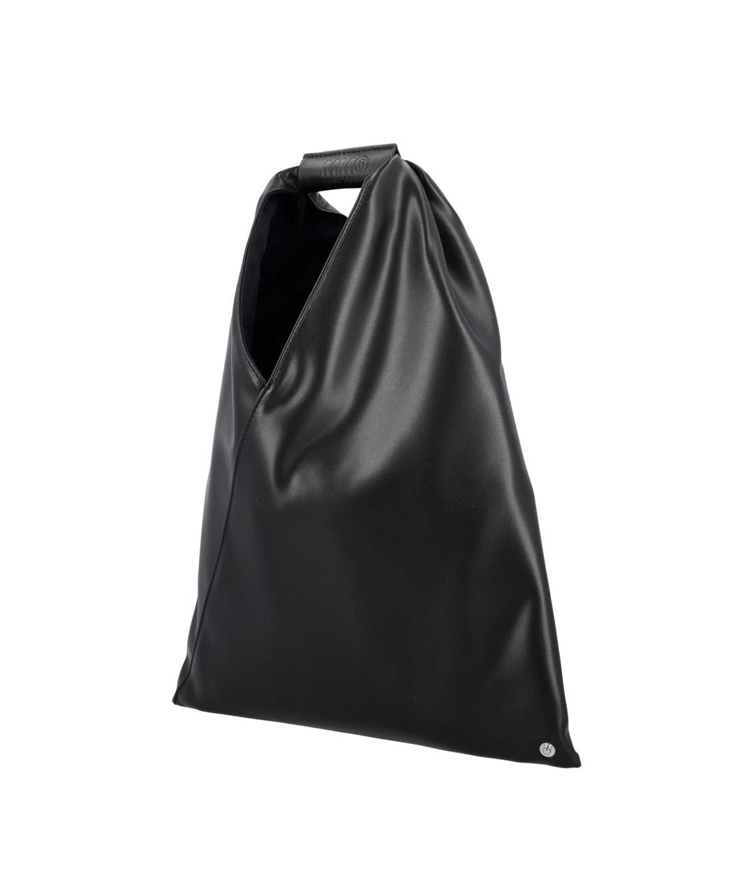 MM6 MAISON MARGIELA Черная сумка тоут из искусственной кожи, фото 4