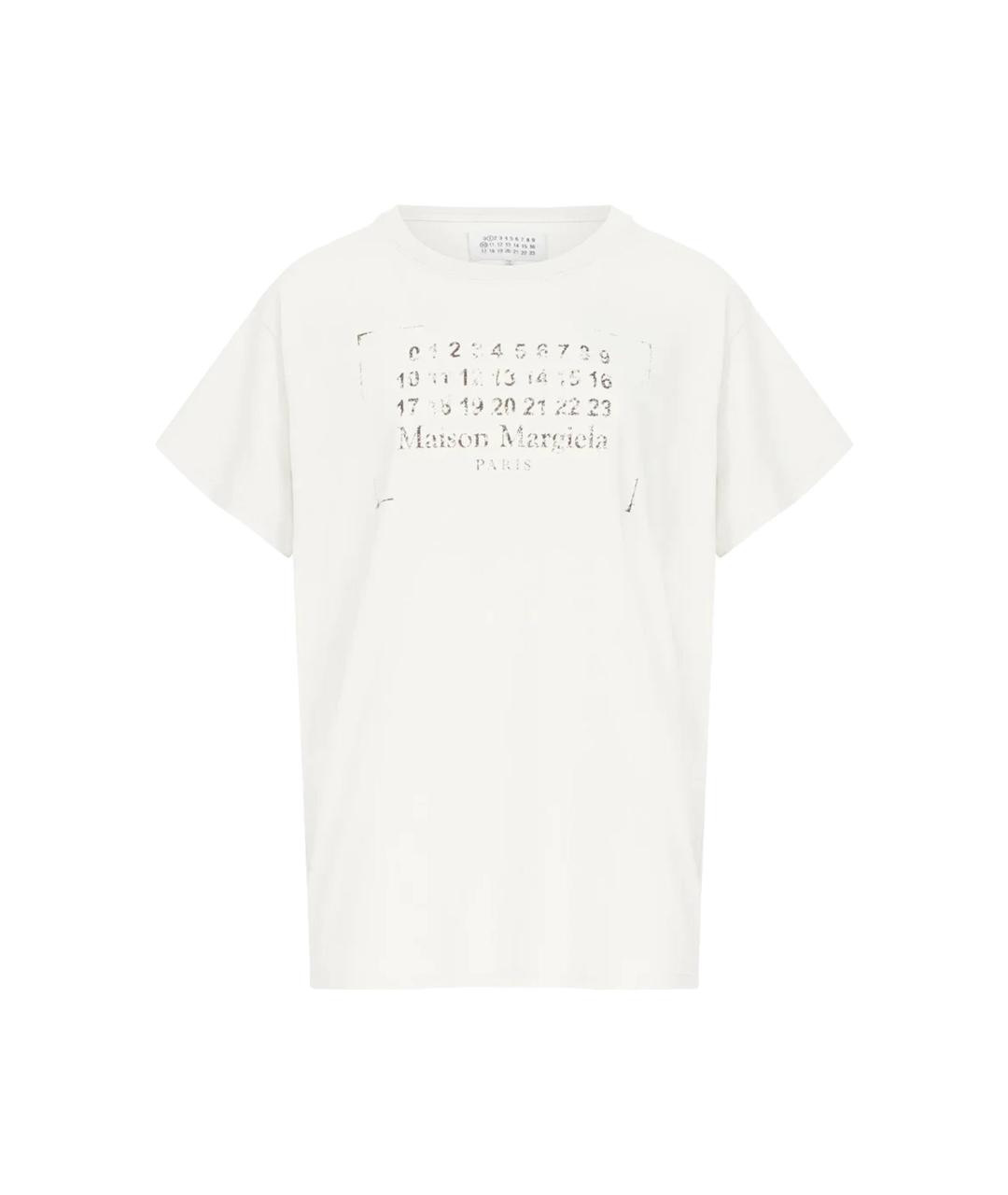 MAISON MARGIELA Белая хлопковая футболка, фото 1