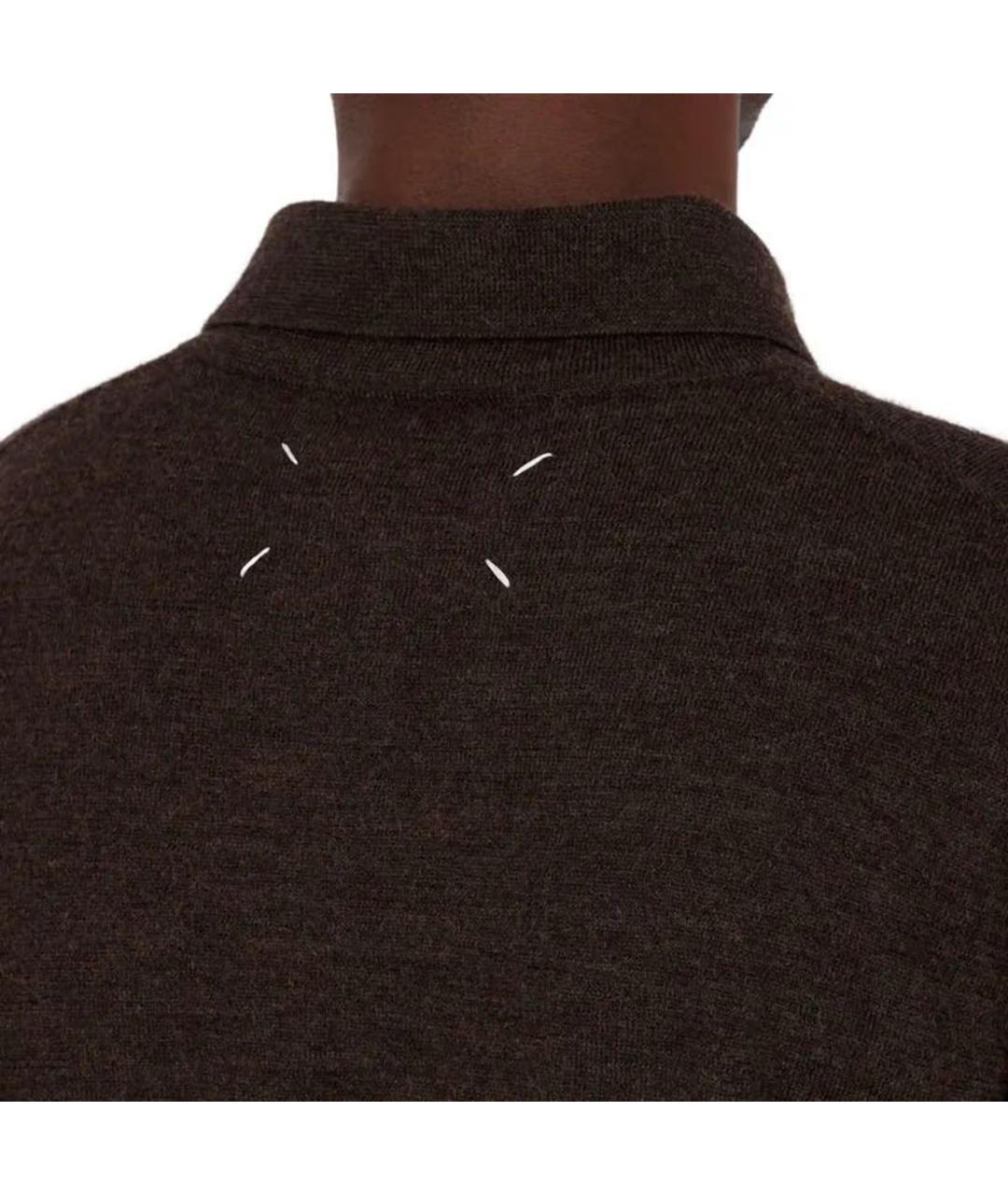 MAISON MARGIELA Коричневый шерстяной джемпер / свитер, фото 2