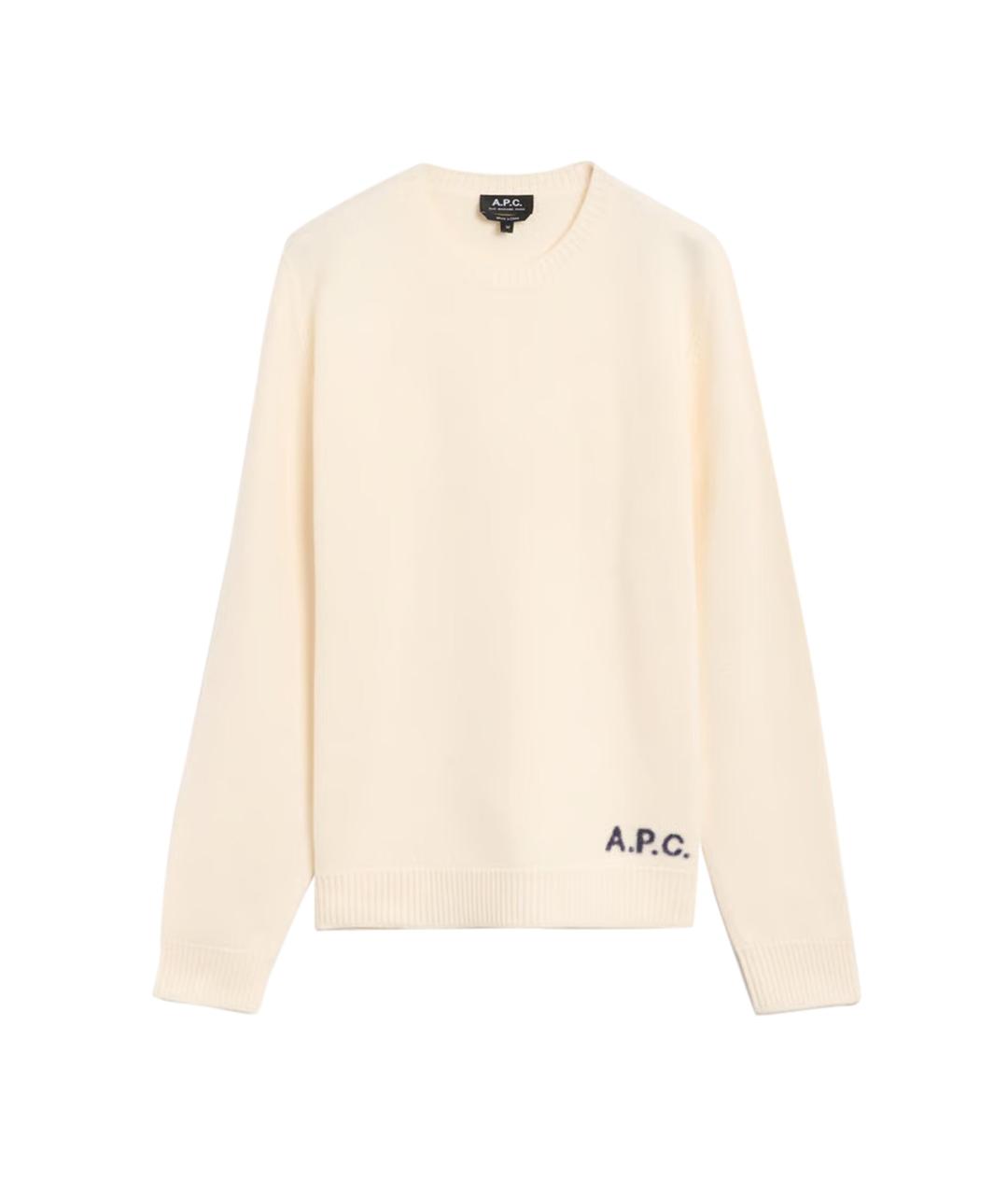 A.P.C. Бежевый шерстяной джемпер / свитер, фото 1