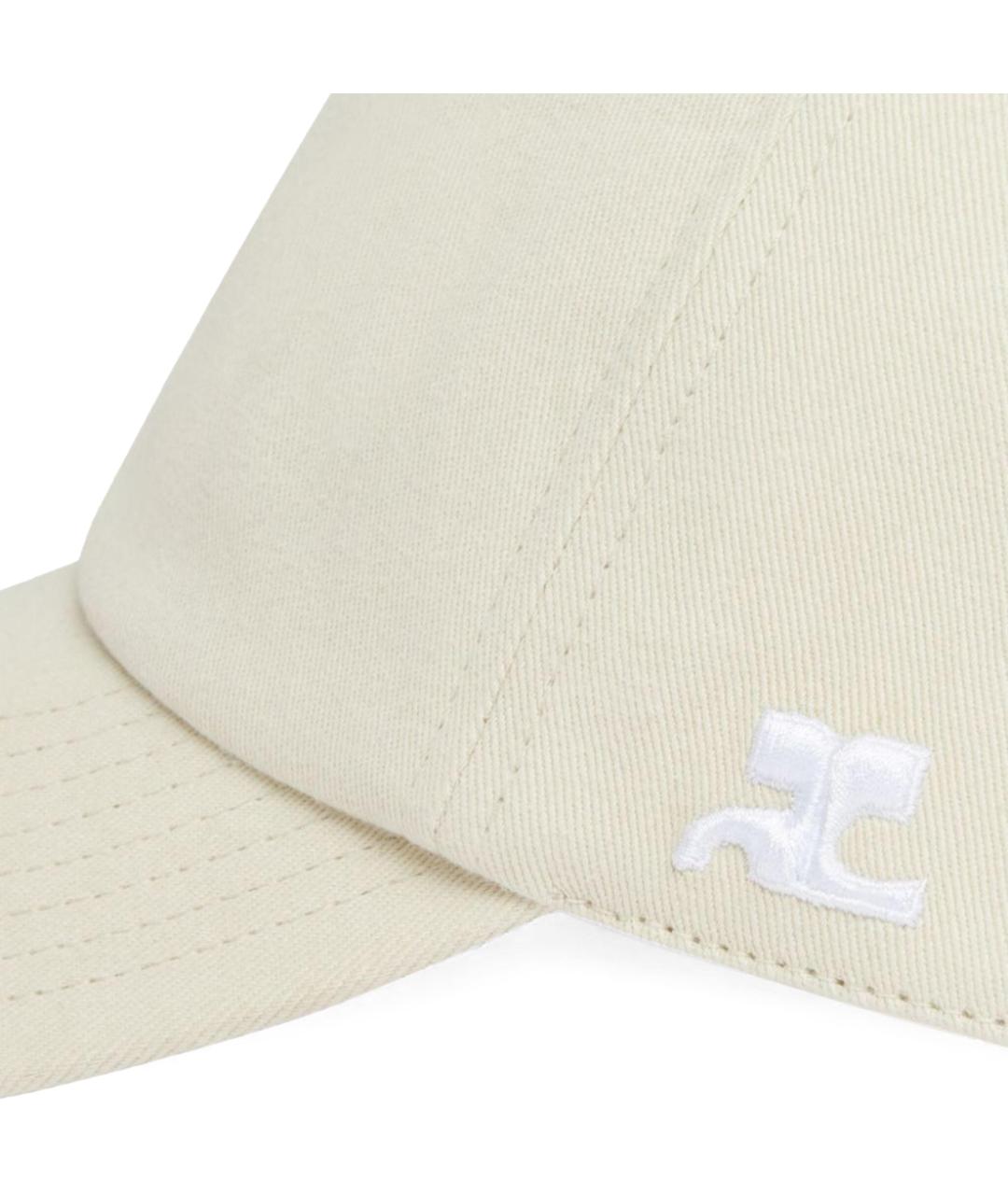 COURREGES Бежевая хлопковая кепка, фото 2