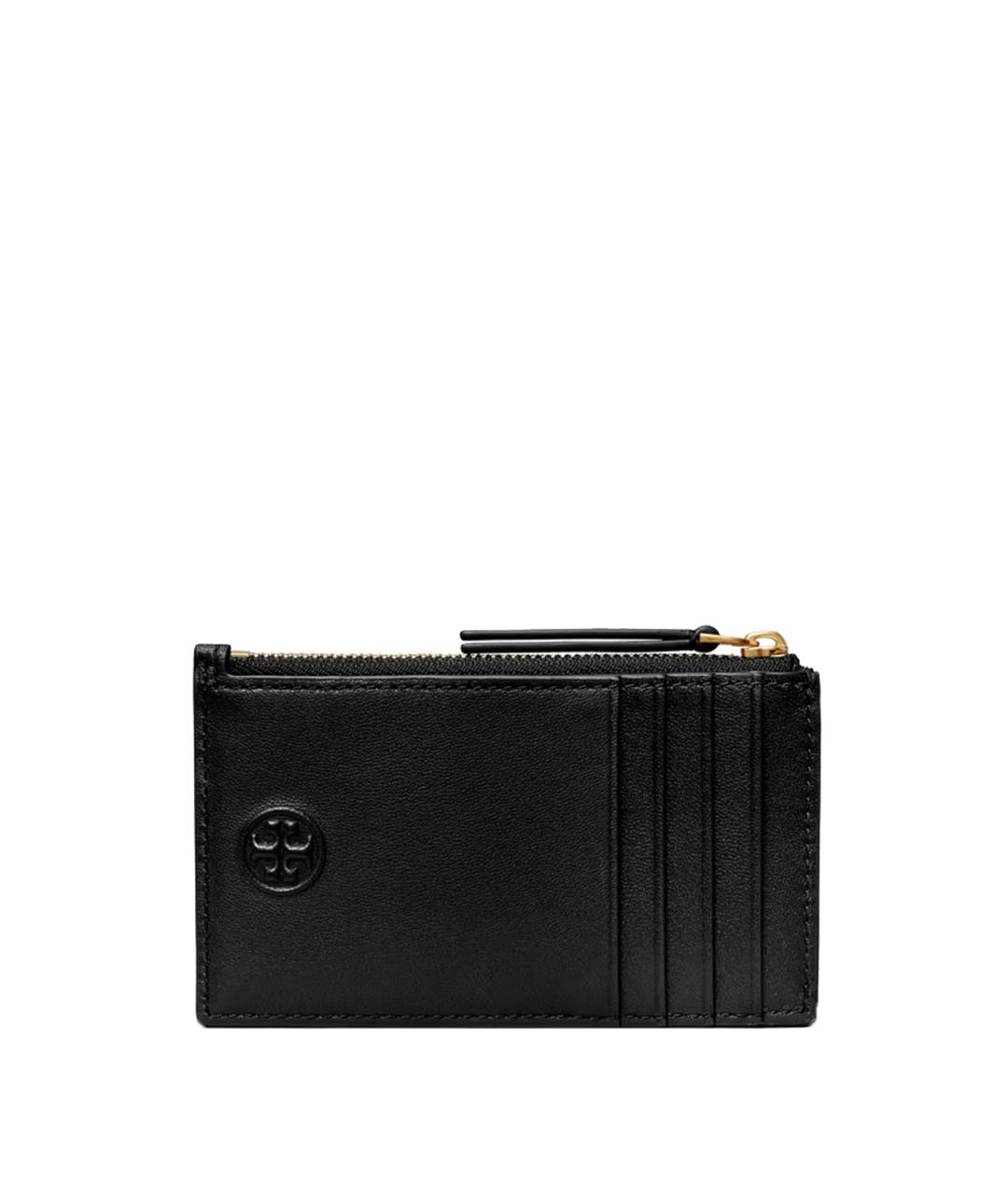 TORY BURCH Черный кожаный кошелек, фото 2