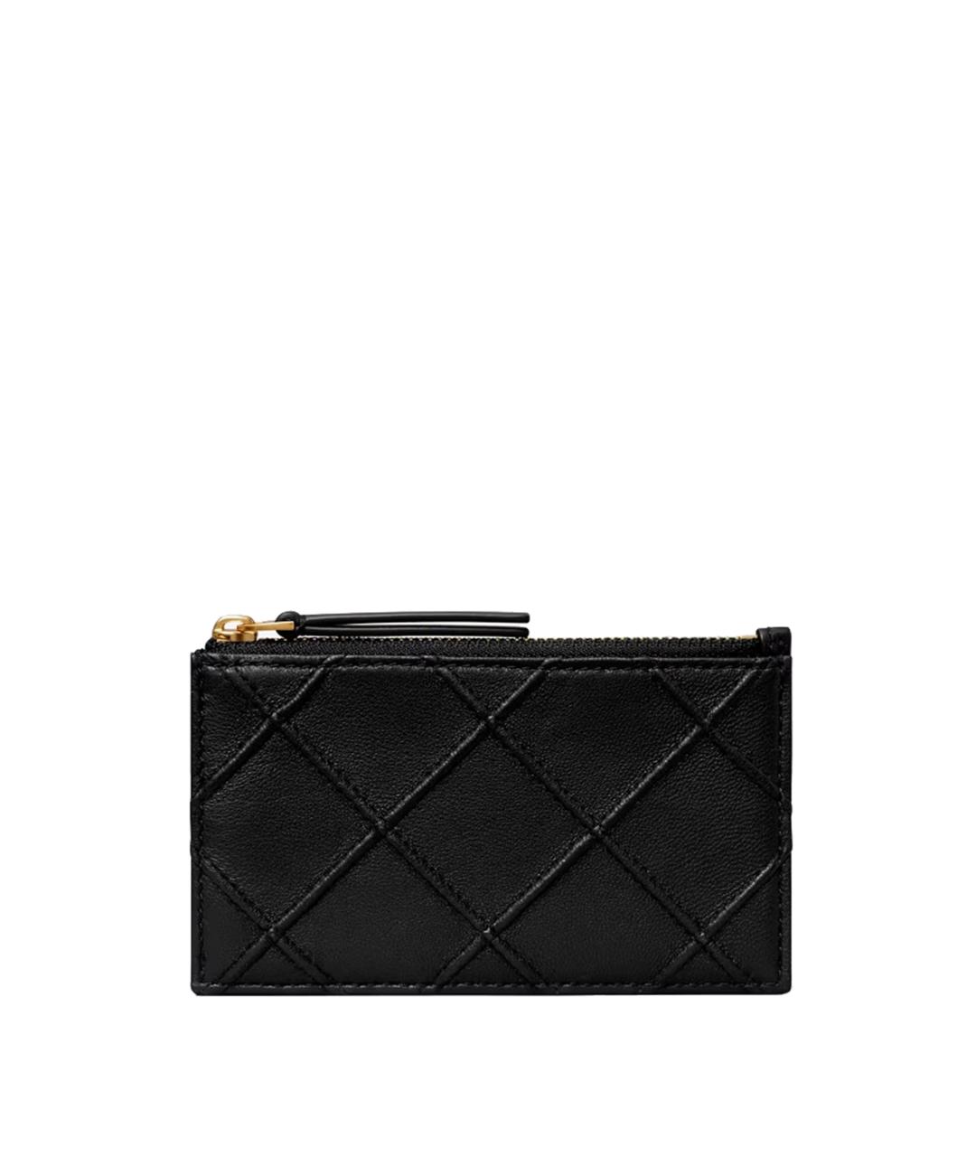 TORY BURCH Черный кожаный кошелек, фото 1