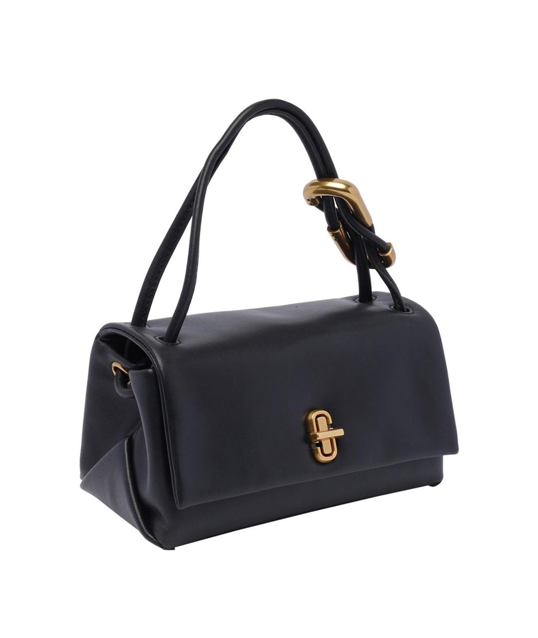 MARC JACOBS Черная кожаная сумка с короткими ручками, фото 3