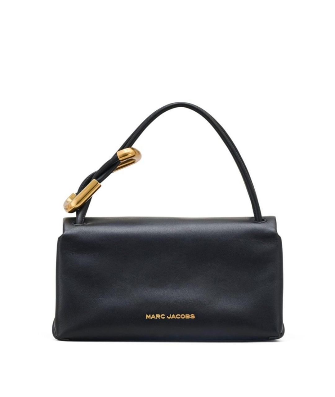 MARC JACOBS Черная кожаная сумка с короткими ручками, фото 2