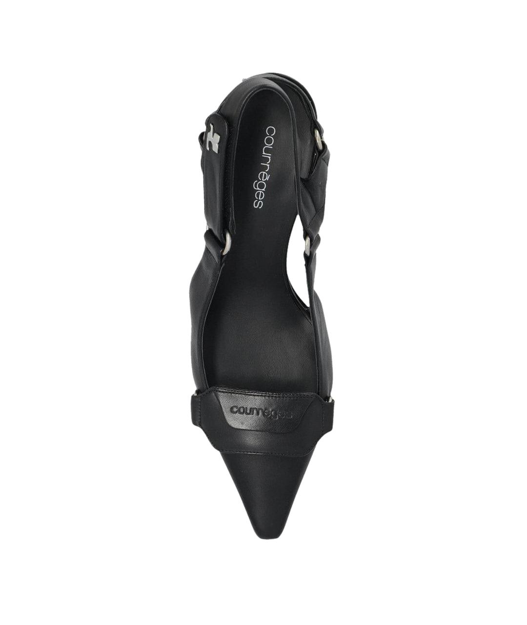 COURREGES Черные кожаные туфли, фото 2