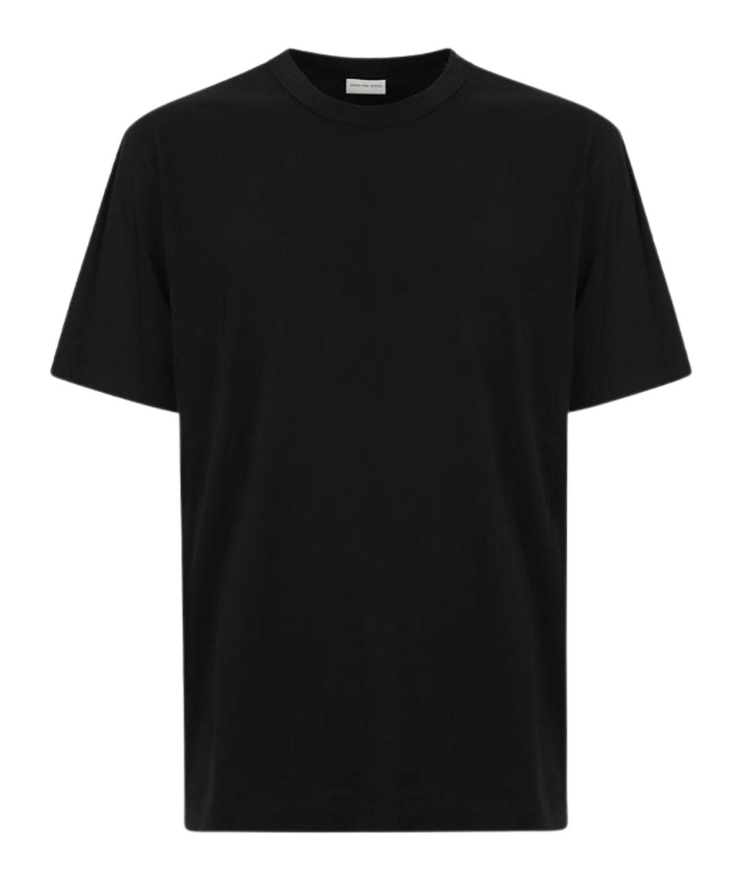 DRIES VAN NOTEN Черная хлопковая футболка, фото 1