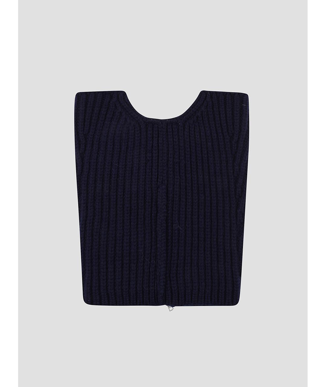 DRIES VAN NOTEN Темно-синяя шерстяная жилетка, фото 2