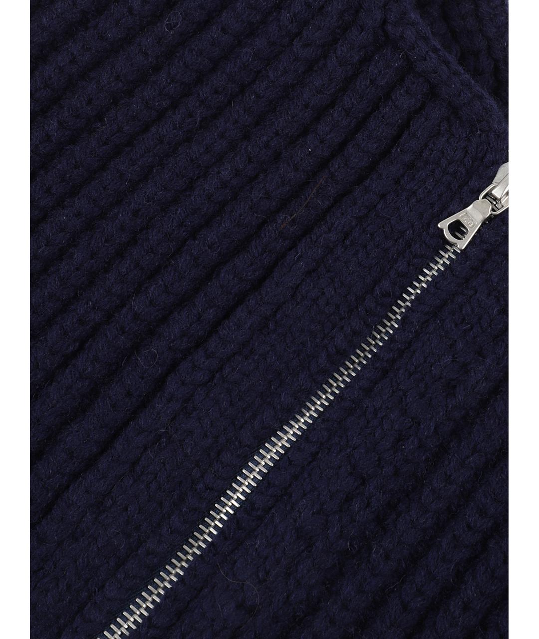 DRIES VAN NOTEN Темно-синяя шерстяная жилетка, фото 3