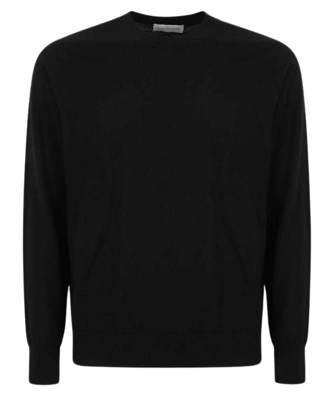 DRIES VAN NOTEN Черный льняной джемпер / свитер, фото 1