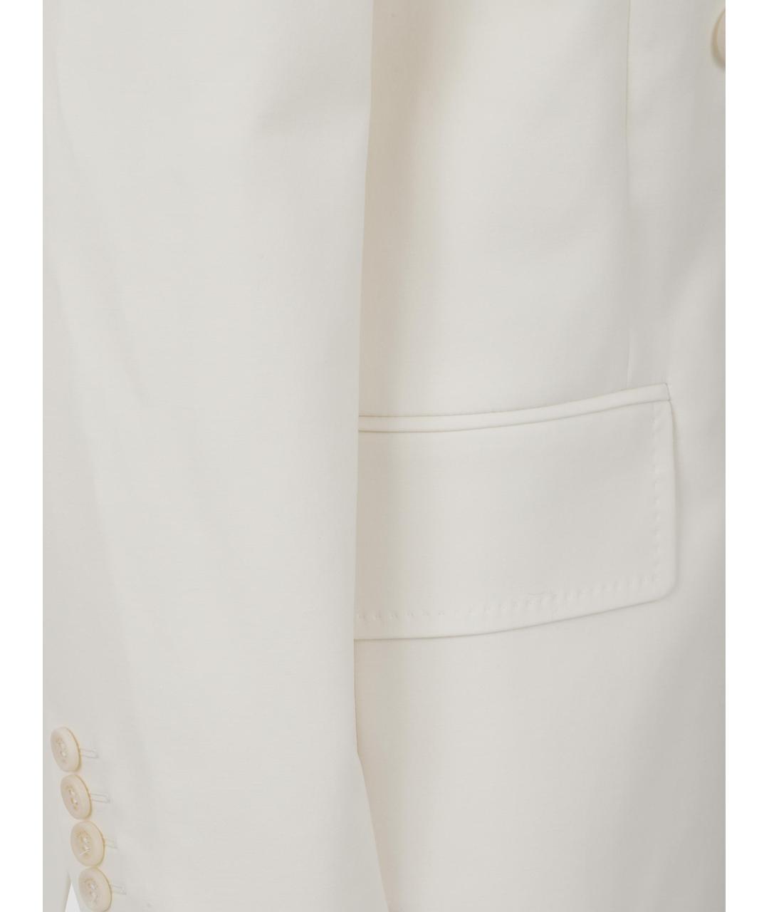 MAX MARA Белый хлопковый жакет/пиджак, фото 2