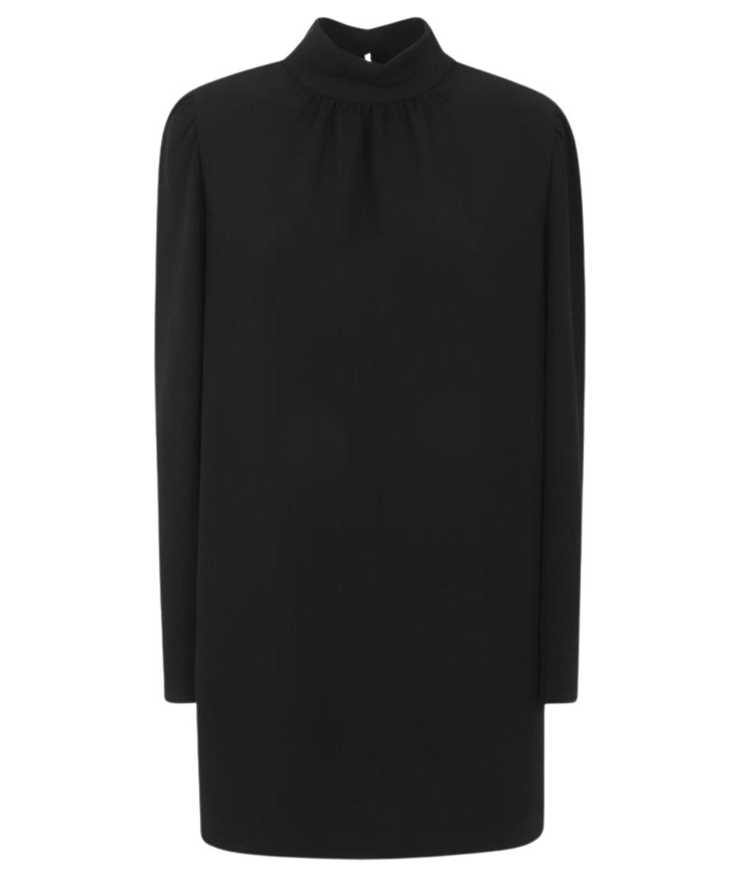 MAX MARA Черное ацетатное повседневное платье, фото 1