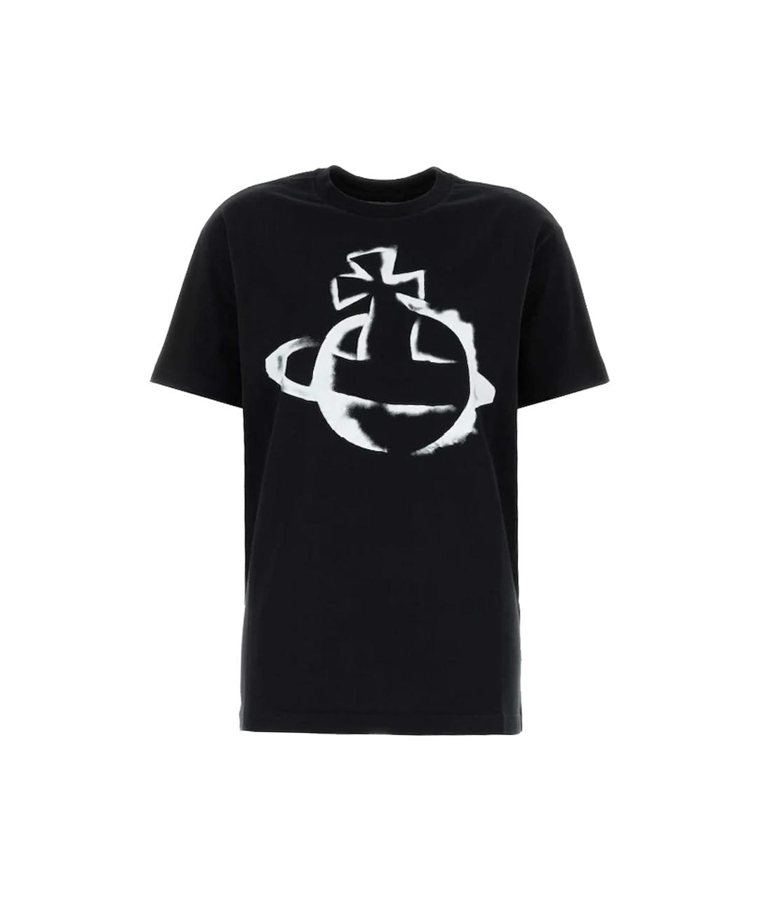 VIVIENNE WESTWOOD Черная хлопковая футболка, фото 1