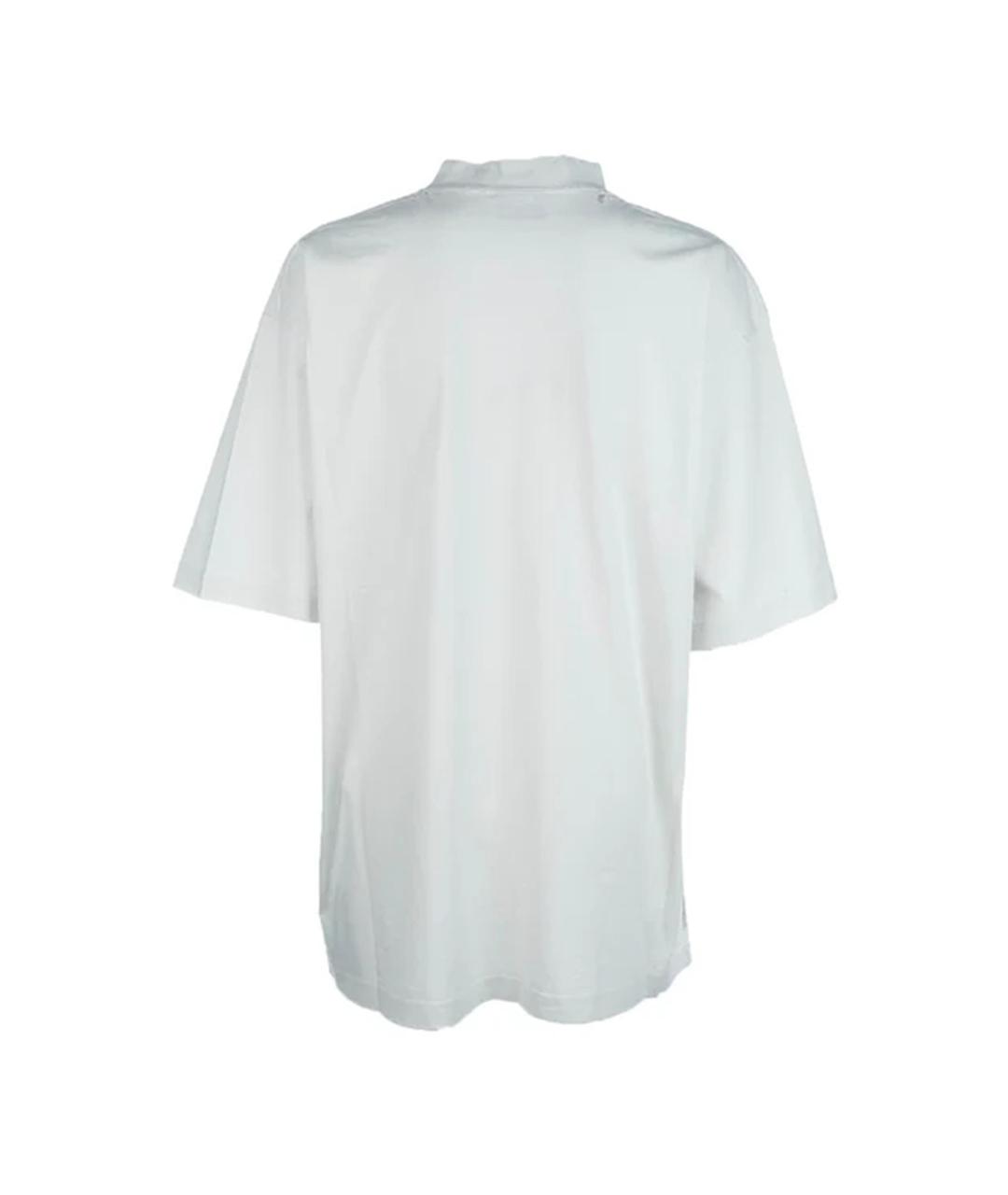 BALENCIAGA Серая хлопковая футболка, фото 2