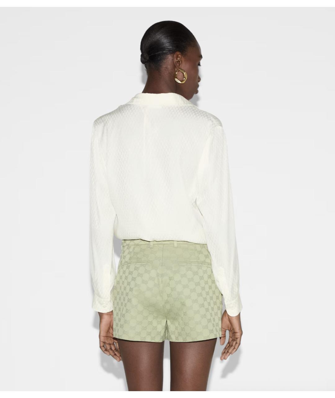 GUCCI Белая шелковая рубашка, фото 3