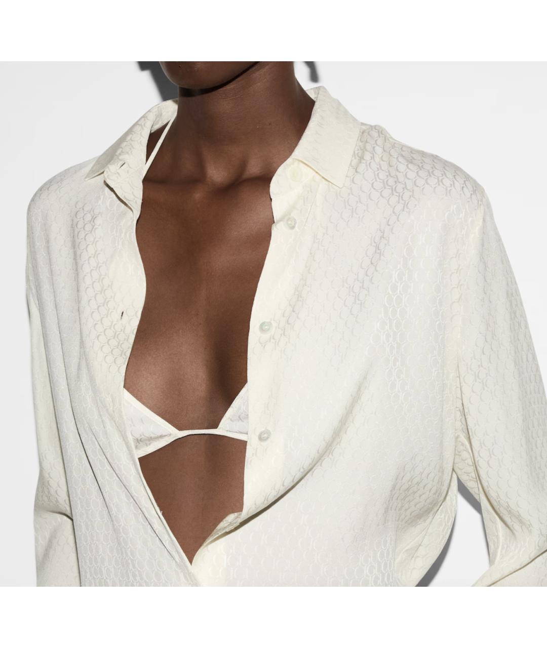 GUCCI Белая шелковая рубашка, фото 4