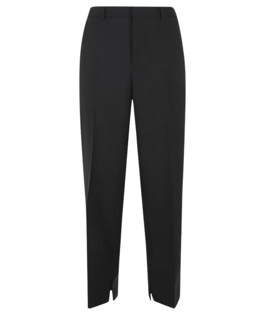 GUCCI Черные шерстяные повседневные брюки, фото 1