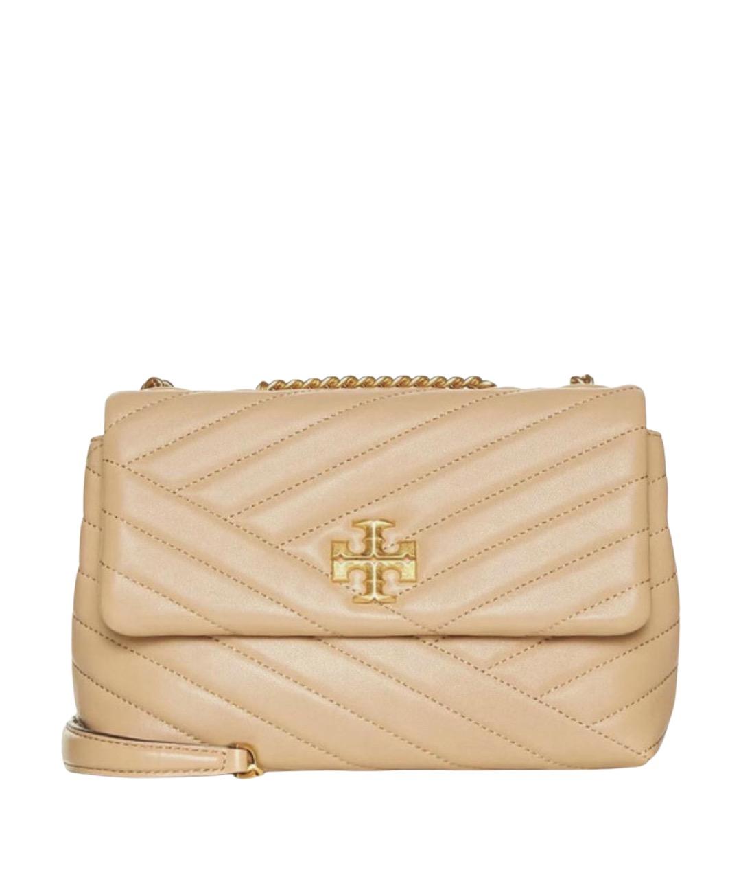 TORY BURCH Бежевая кожаная сумка через плечо, фото 1