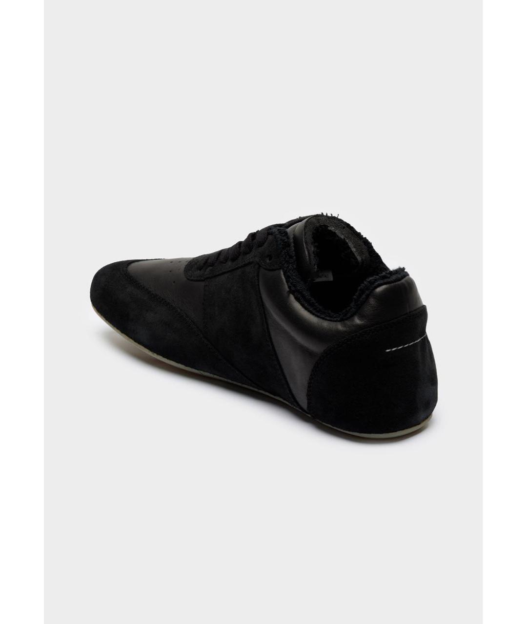 MM6 MAISON MARGIELA Черные кожаные кроссовки, фото 6