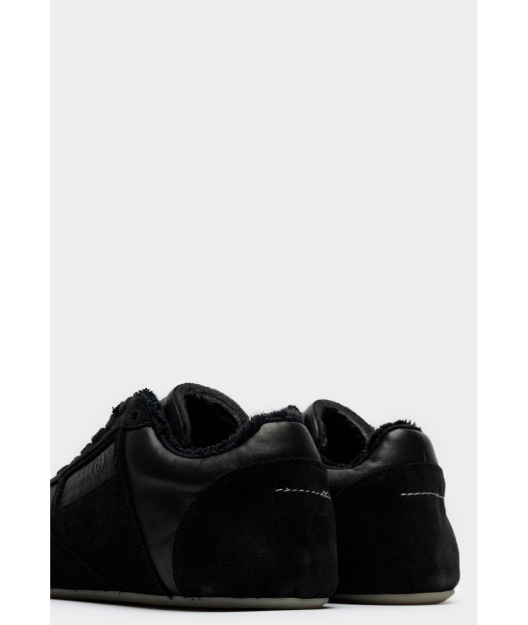 MM6 MAISON MARGIELA Черные кожаные кроссовки, фото 4