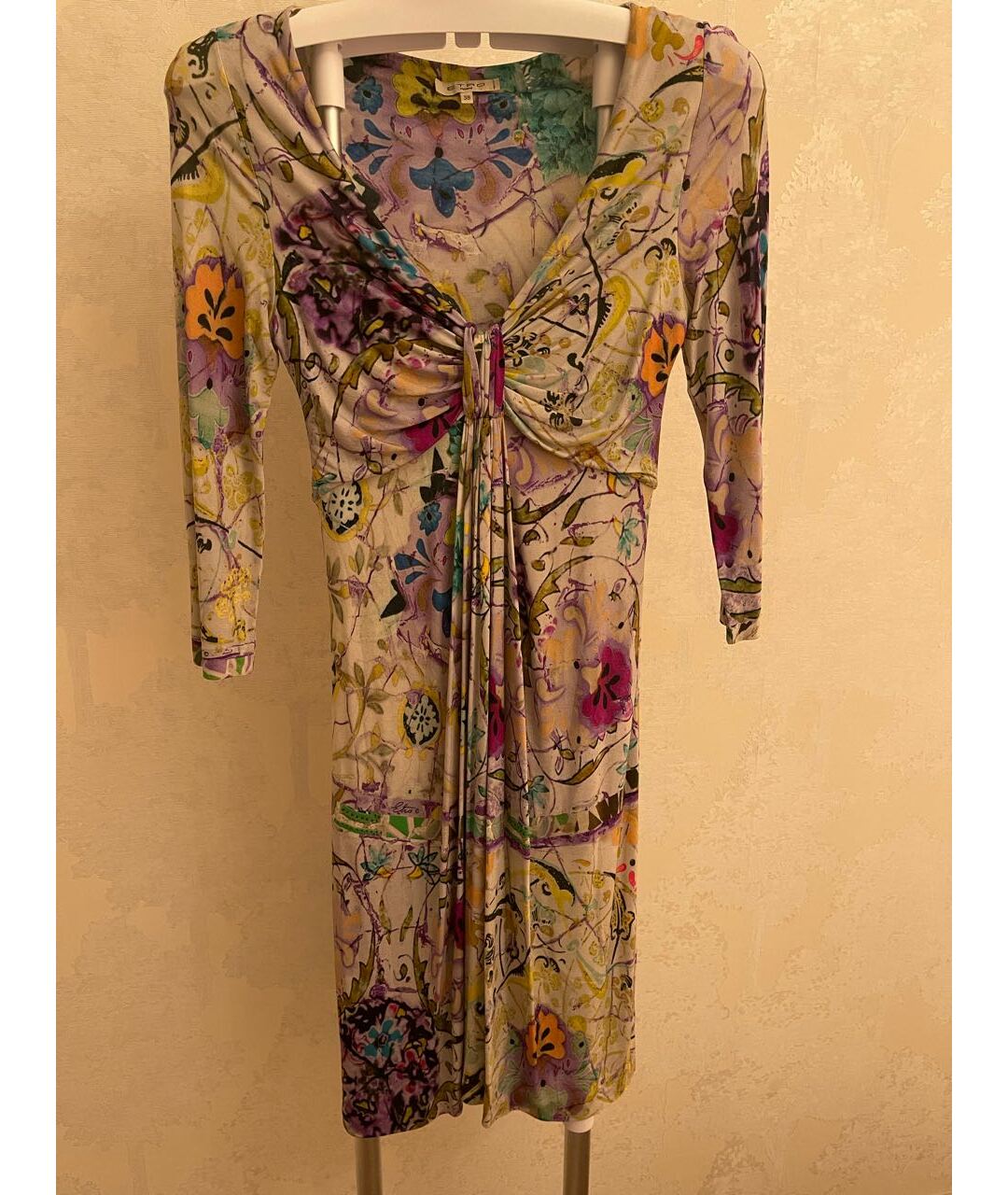 ETRO Мульти полиэстеровое платье, фото 6