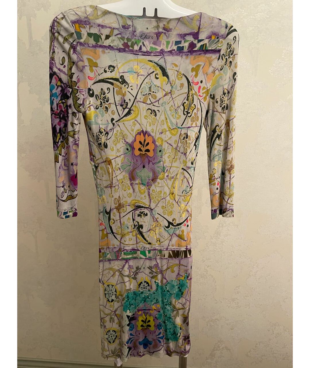 ETRO Мульти полиэстеровое платье, фото 2