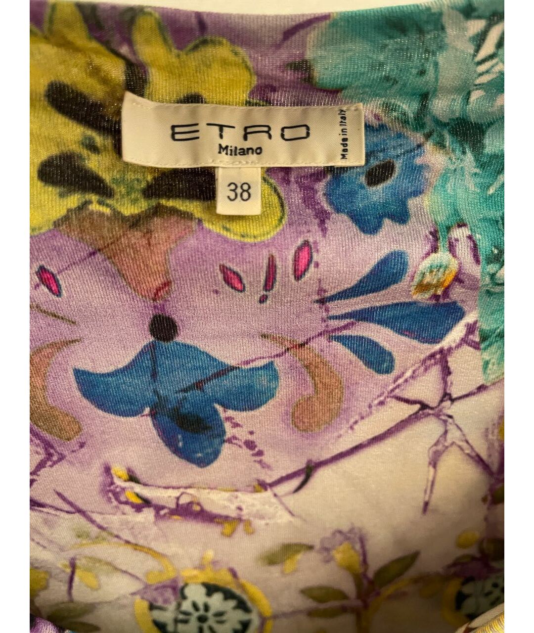 ETRO Мульти полиэстеровое платье, фото 3