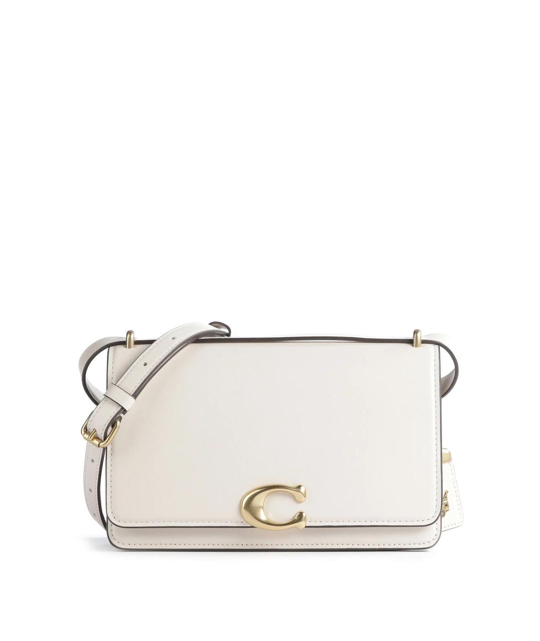 COACH Белая кожаная сумка через плечо, фото 1