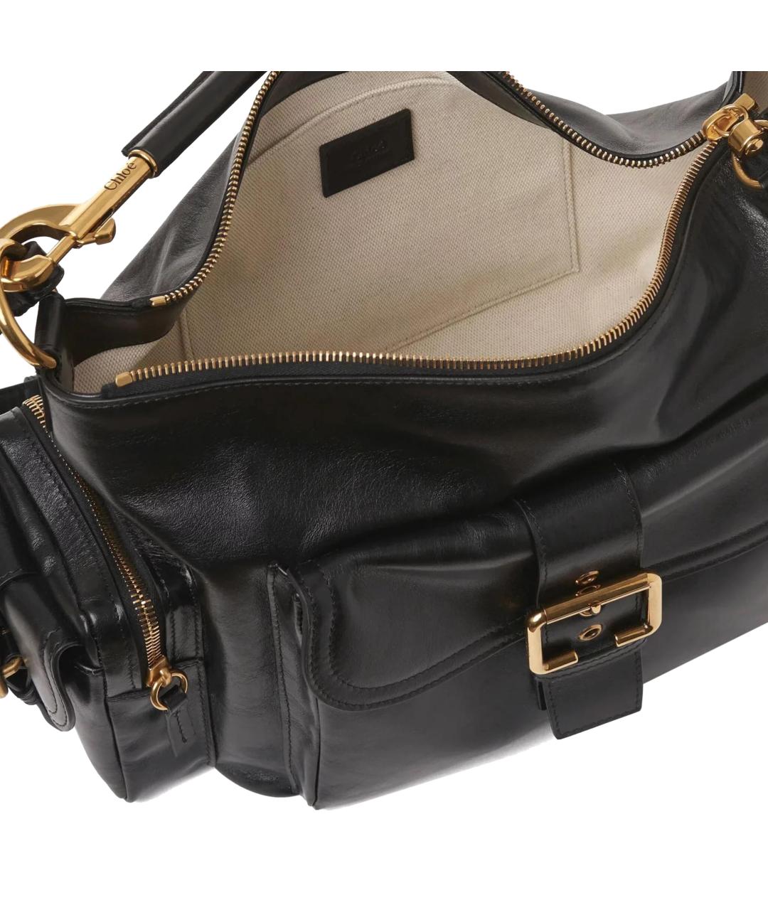 CHLOE Черная кожаная сумка через плечо, фото 2