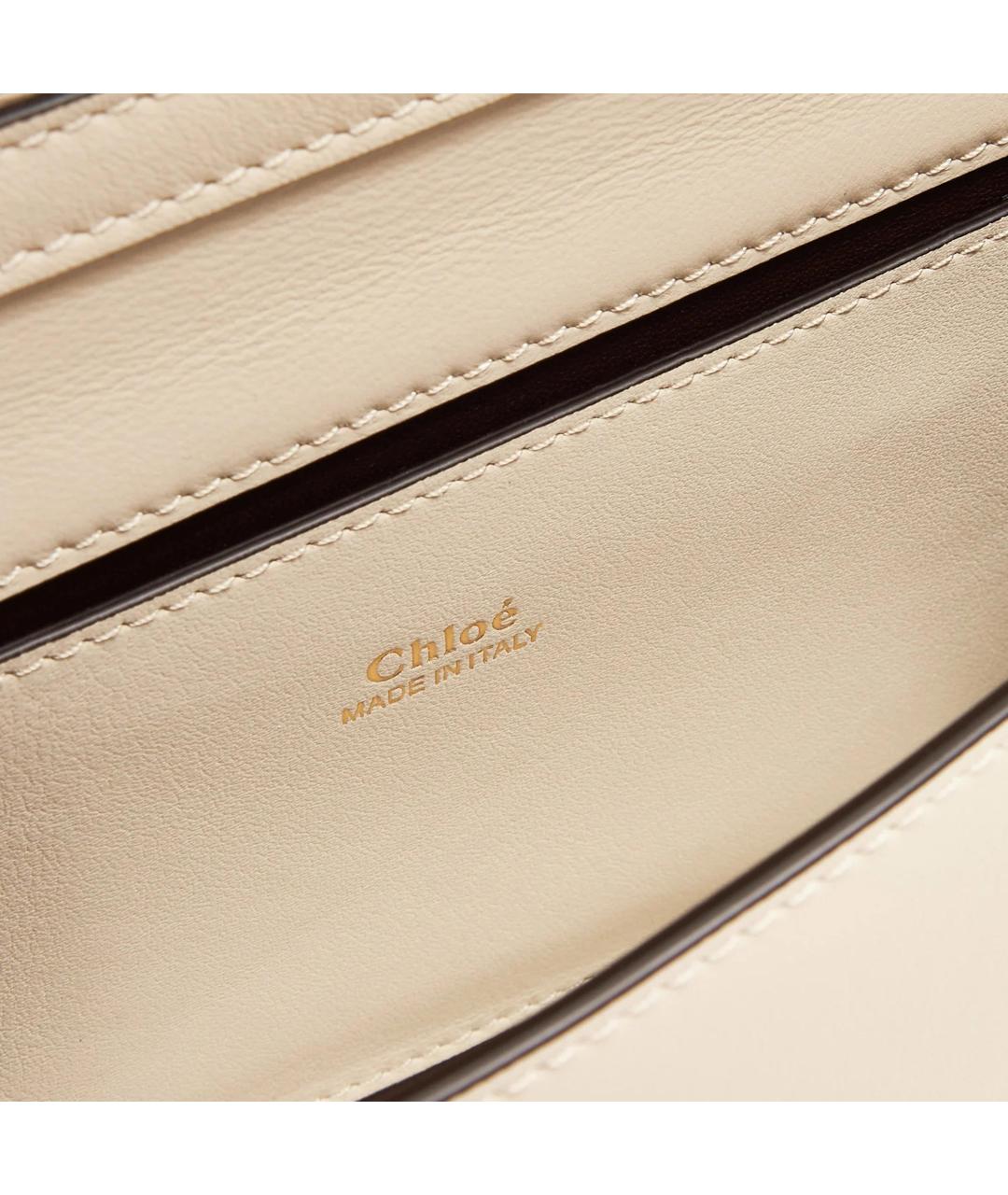 CHLOE Бежевая кожаная сумка через плечо, фото 3