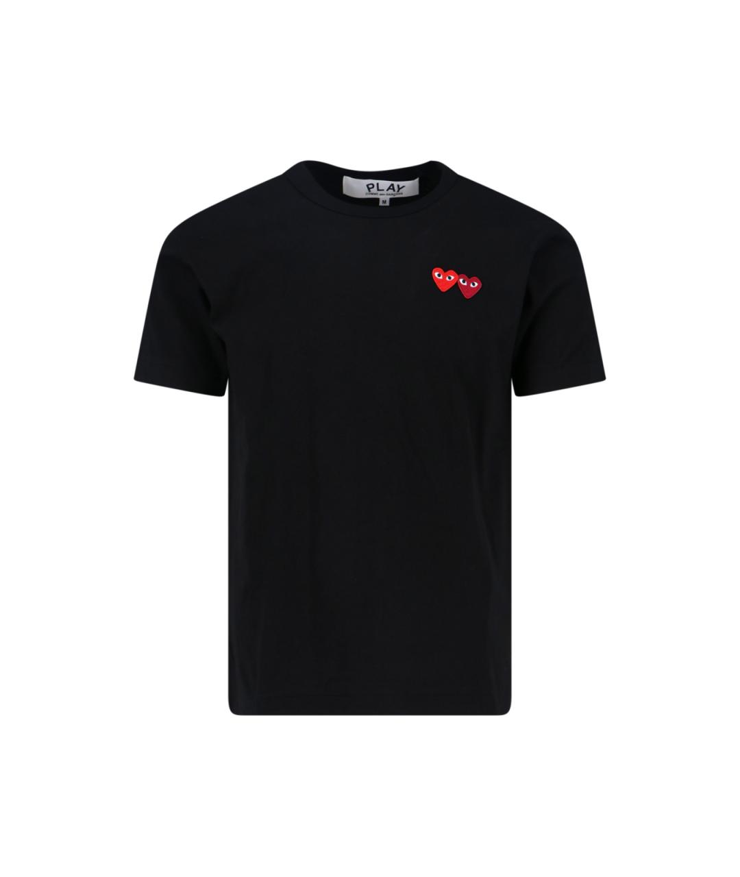 COMME DES GARÇONS PLAY Черная хлопковая футболка, фото 1