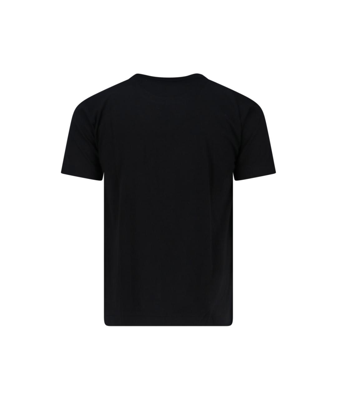 COMME DES GARÇONS PLAY Черная хлопковая футболка, фото 2