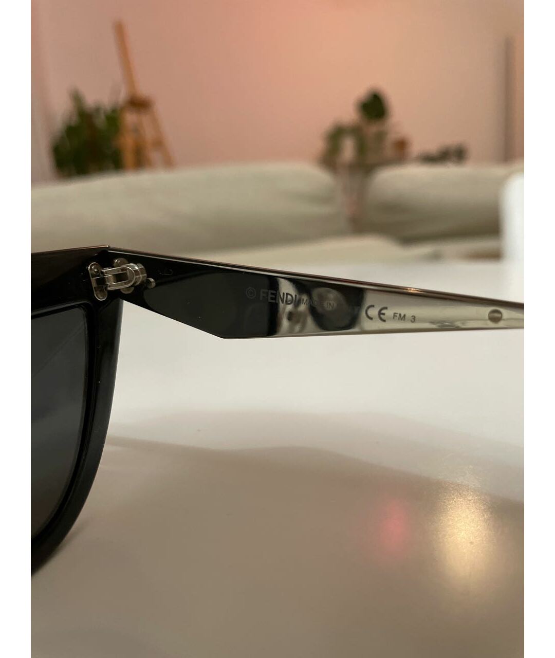 FENDI Черные пластиковые солнцезащитные очки, фото 7