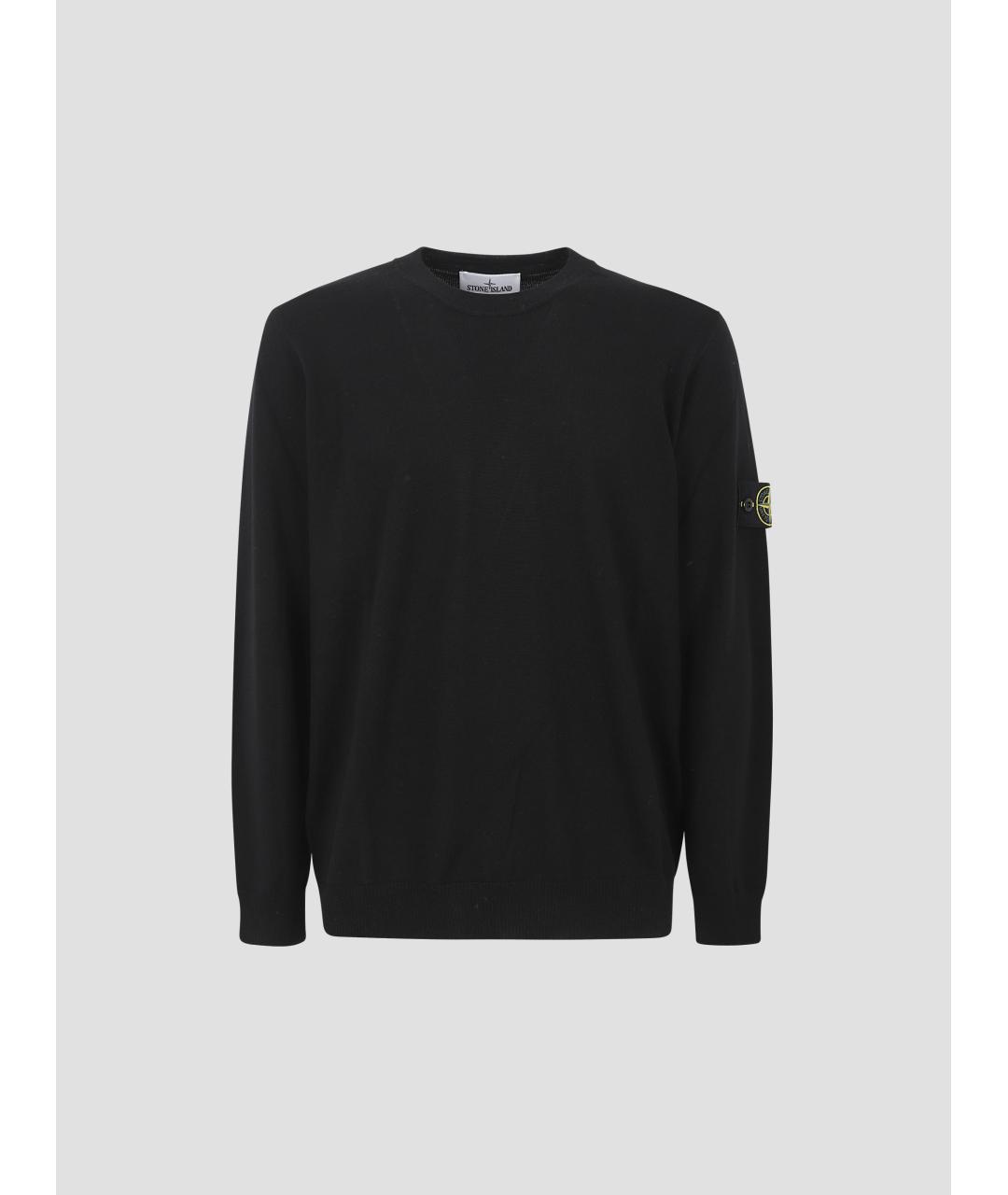 STONE ISLAND Черный шерстяной джемпер / свитер, фото 4