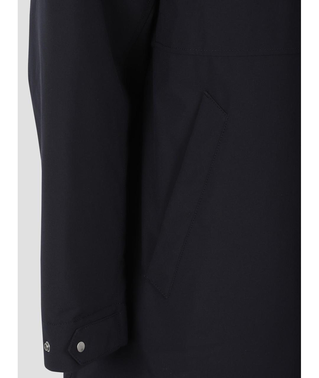 STONE ISLAND Темно-синяя полиэстеровая парка, фото 3