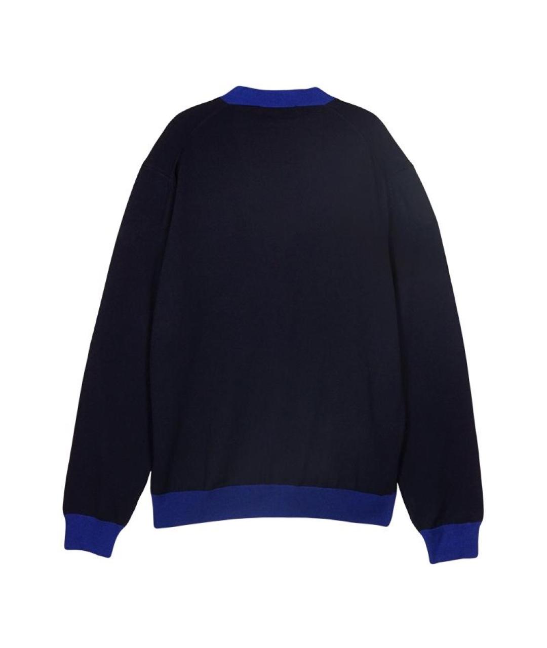 MAISON KITSUNE Синий шерстяной кардиган, фото 2