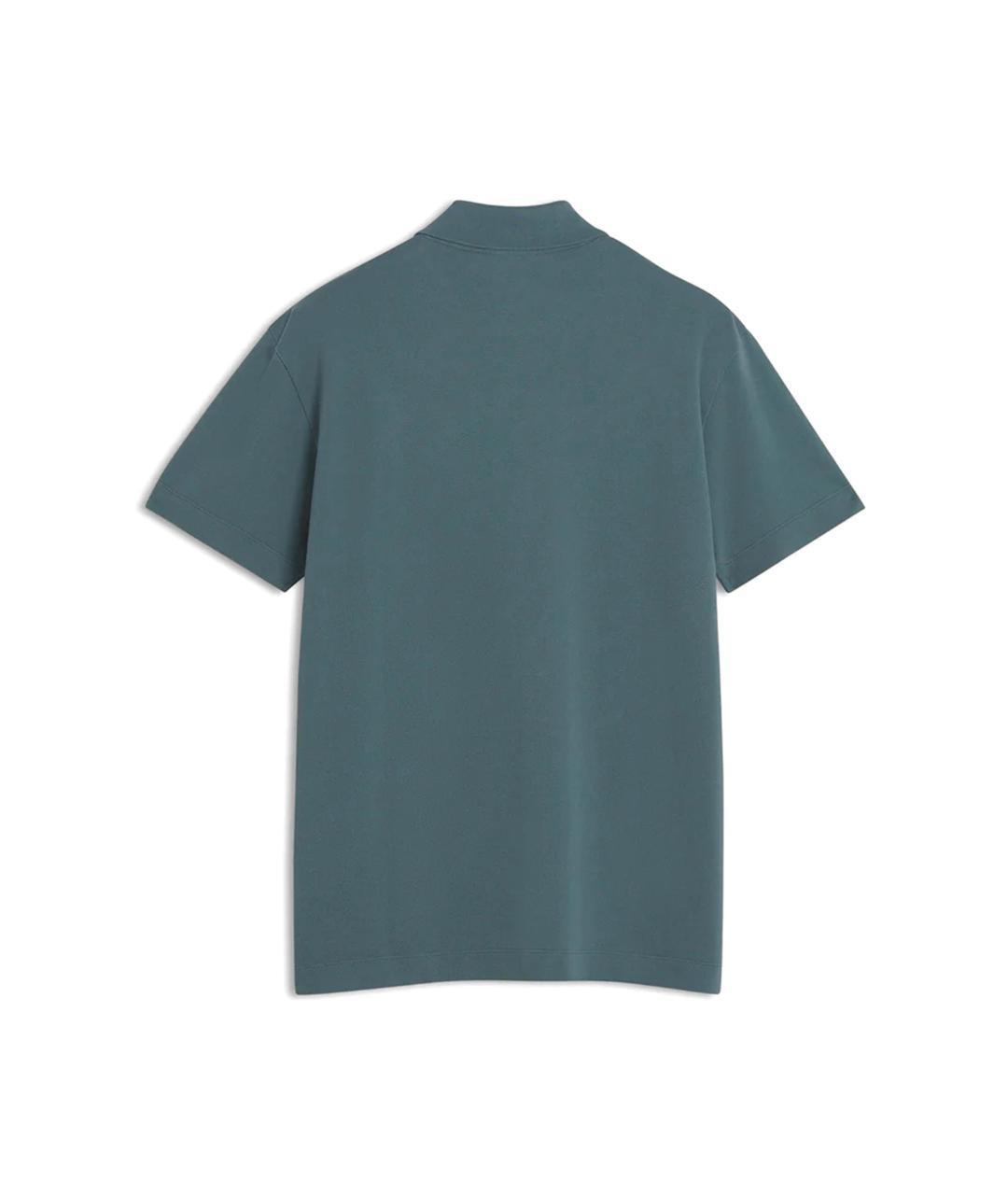 MAISON KITSUNE Синее хлопковое поло с коротким рукавом, фото 2