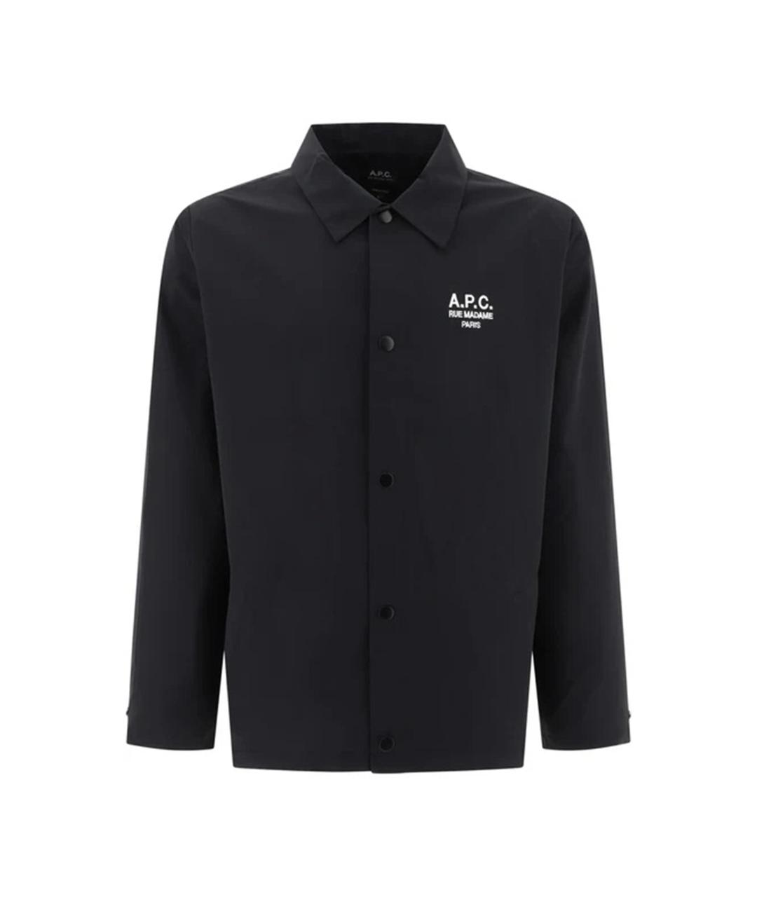 A.P.C. Черная полиэстеровая куртка, фото 1