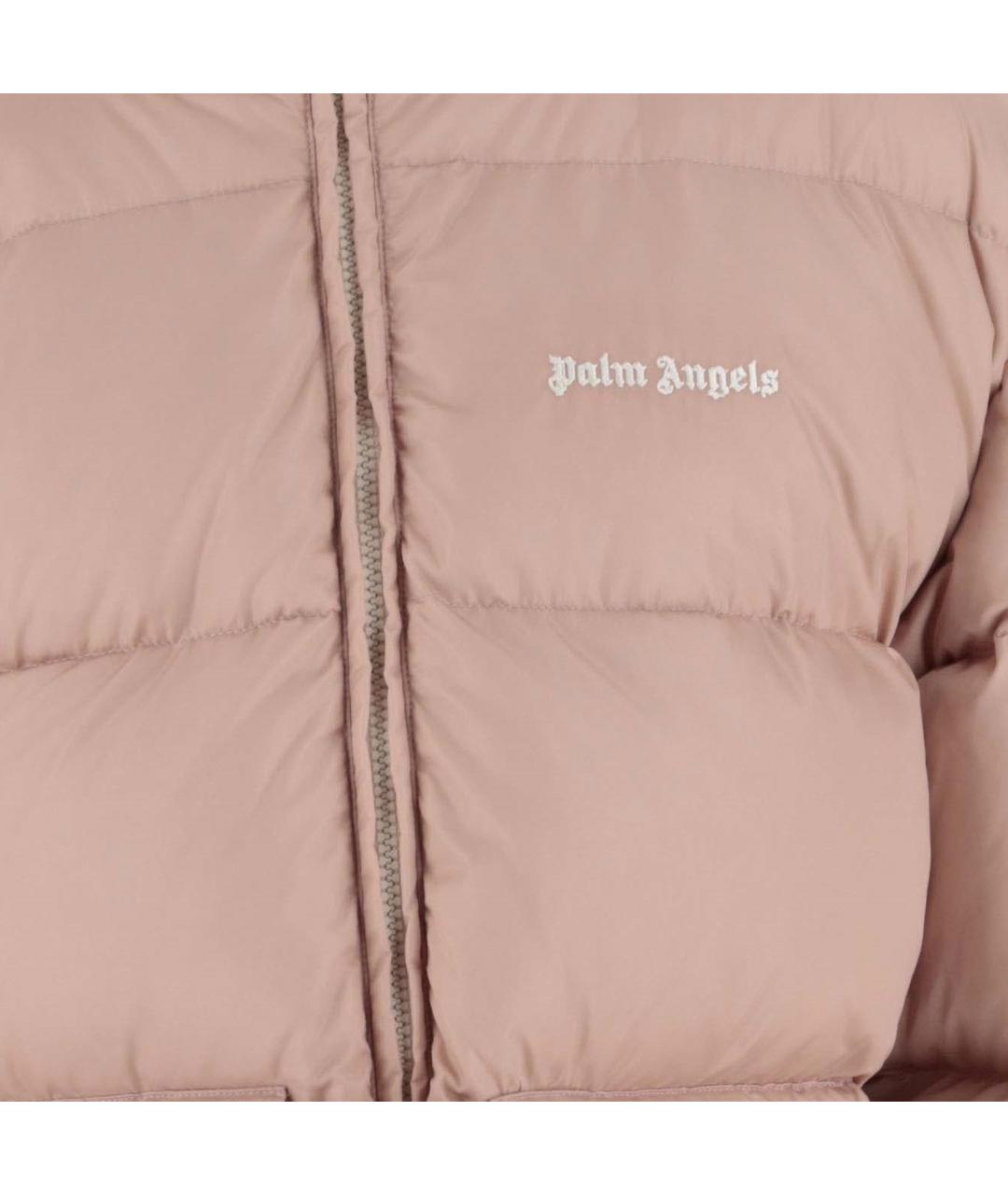 PALM ANGELS Розовый полиамидовый пуховик, фото 3