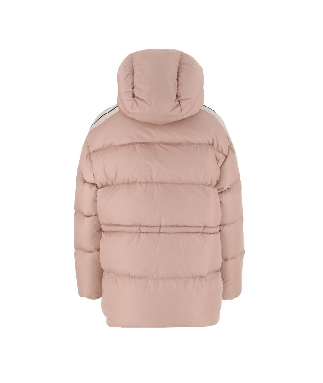 PALM ANGELS Розовый полиамидовый пуховик, фото 2