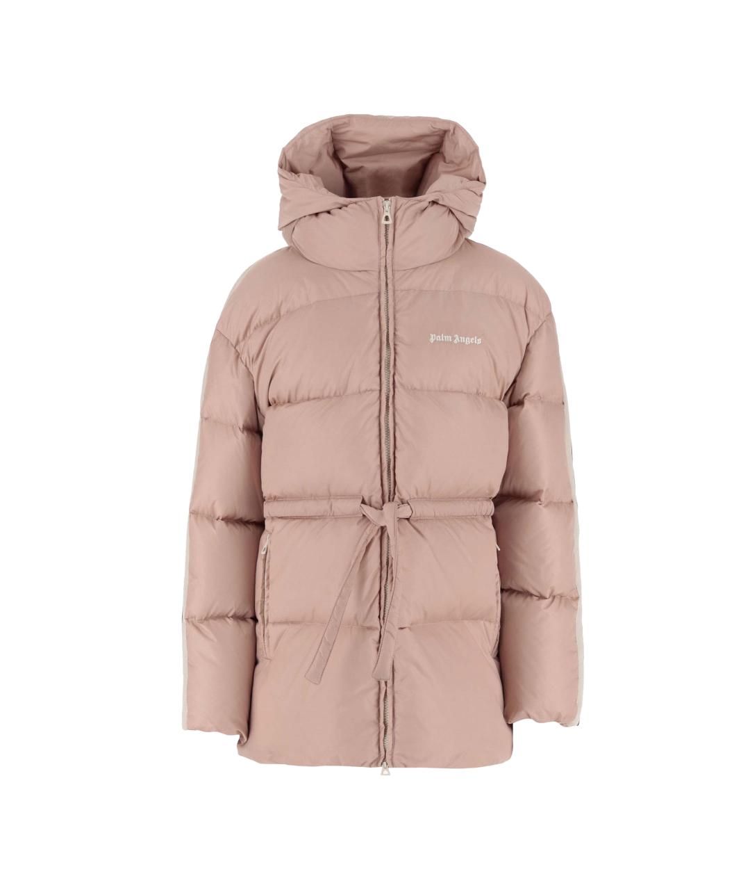 PALM ANGELS Розовый полиамидовый пуховик, фото 1