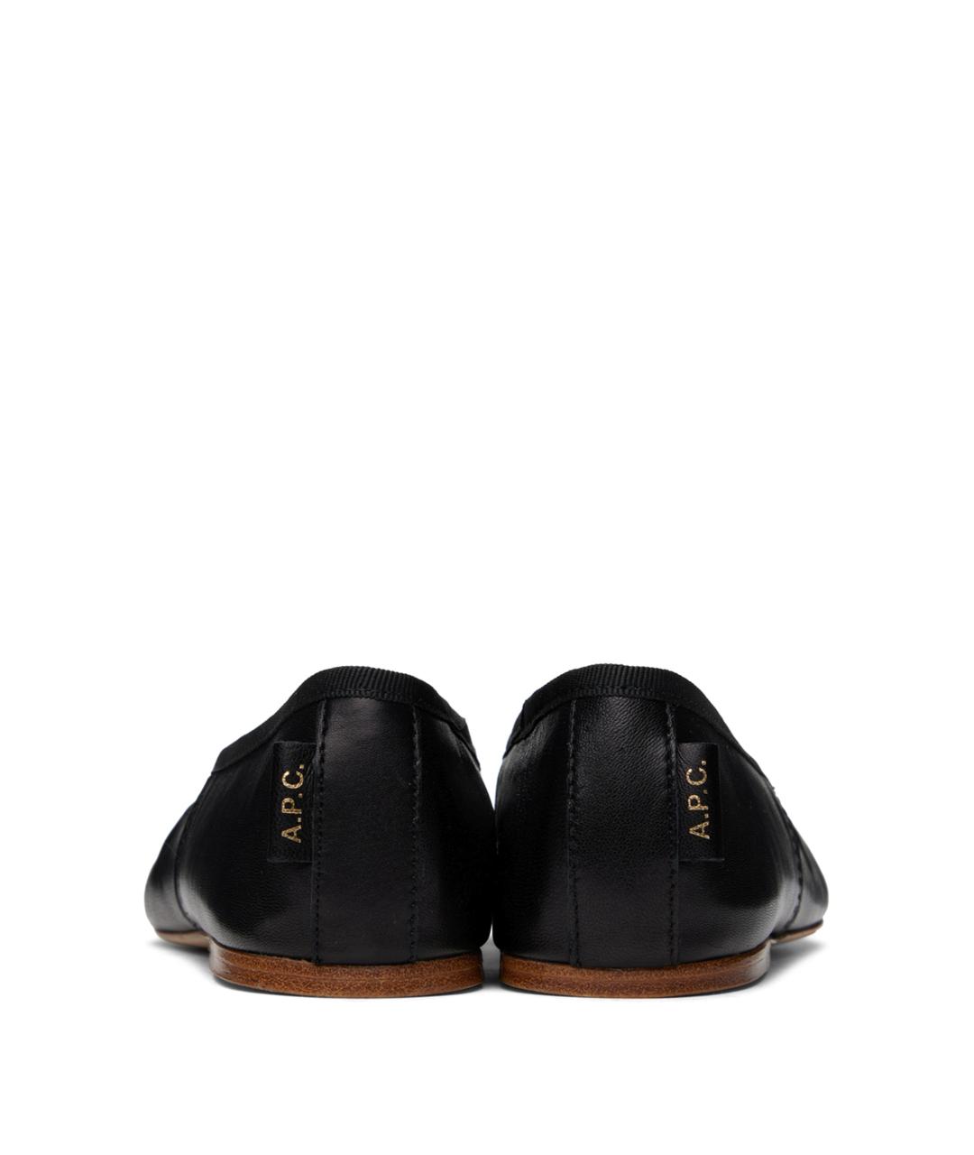 A.P.C. Черные кожаные балетки, фото 3