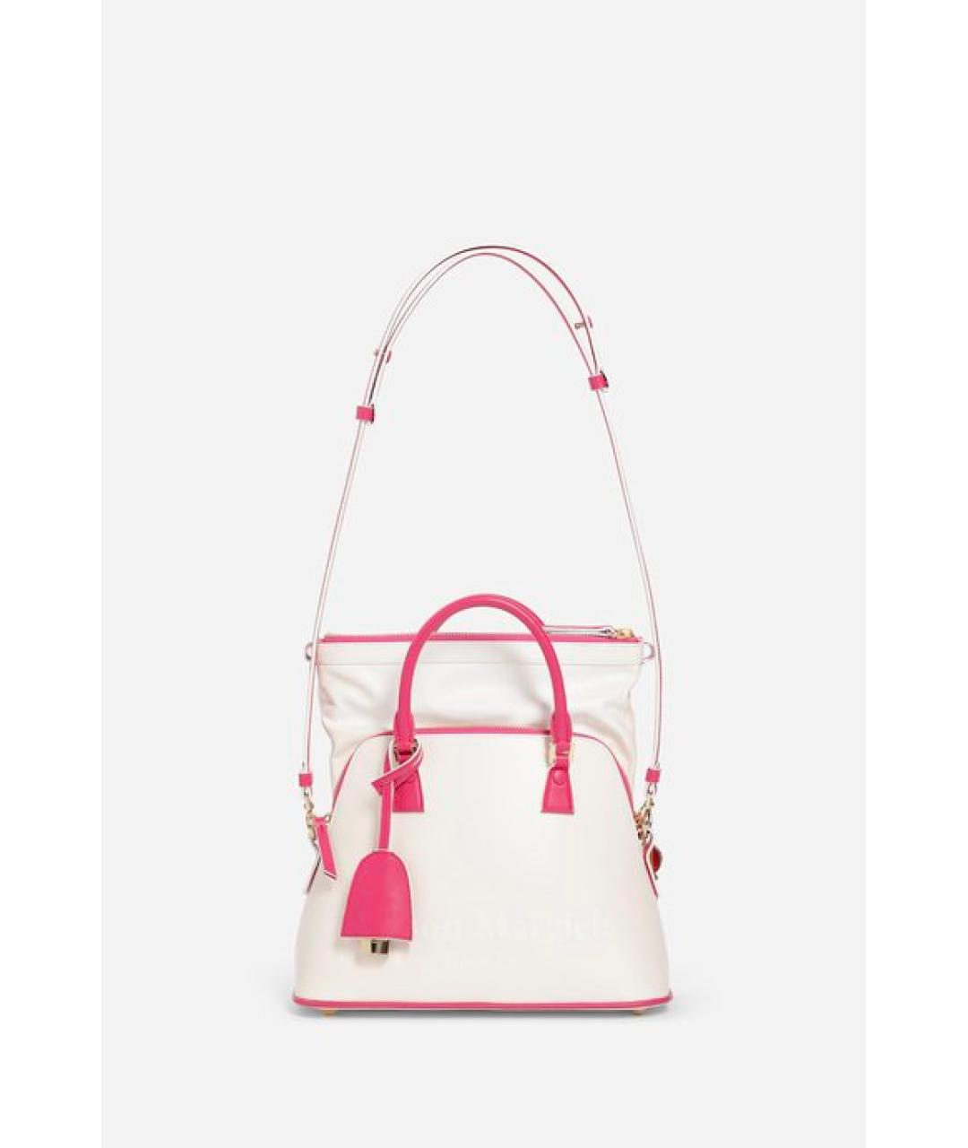 MAISON MARGIELA Белая кожаная сумка тоут, фото 2