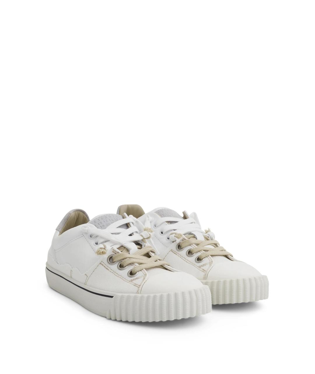 MAISON MARGIELA Белые кожаные кеды, фото 3