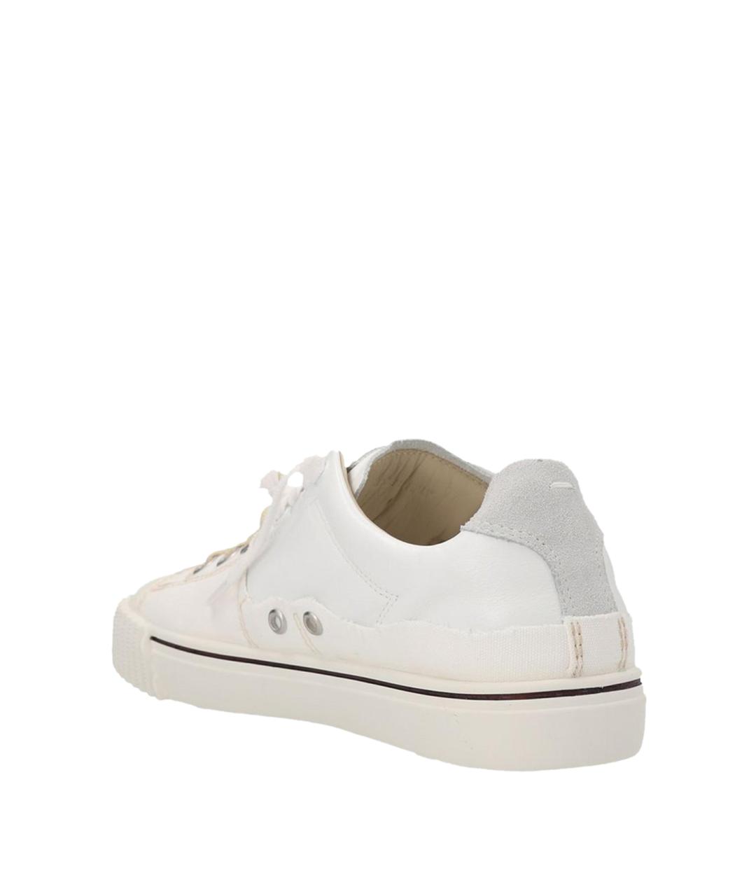 MAISON MARGIELA Белые кожаные кеды, фото 4