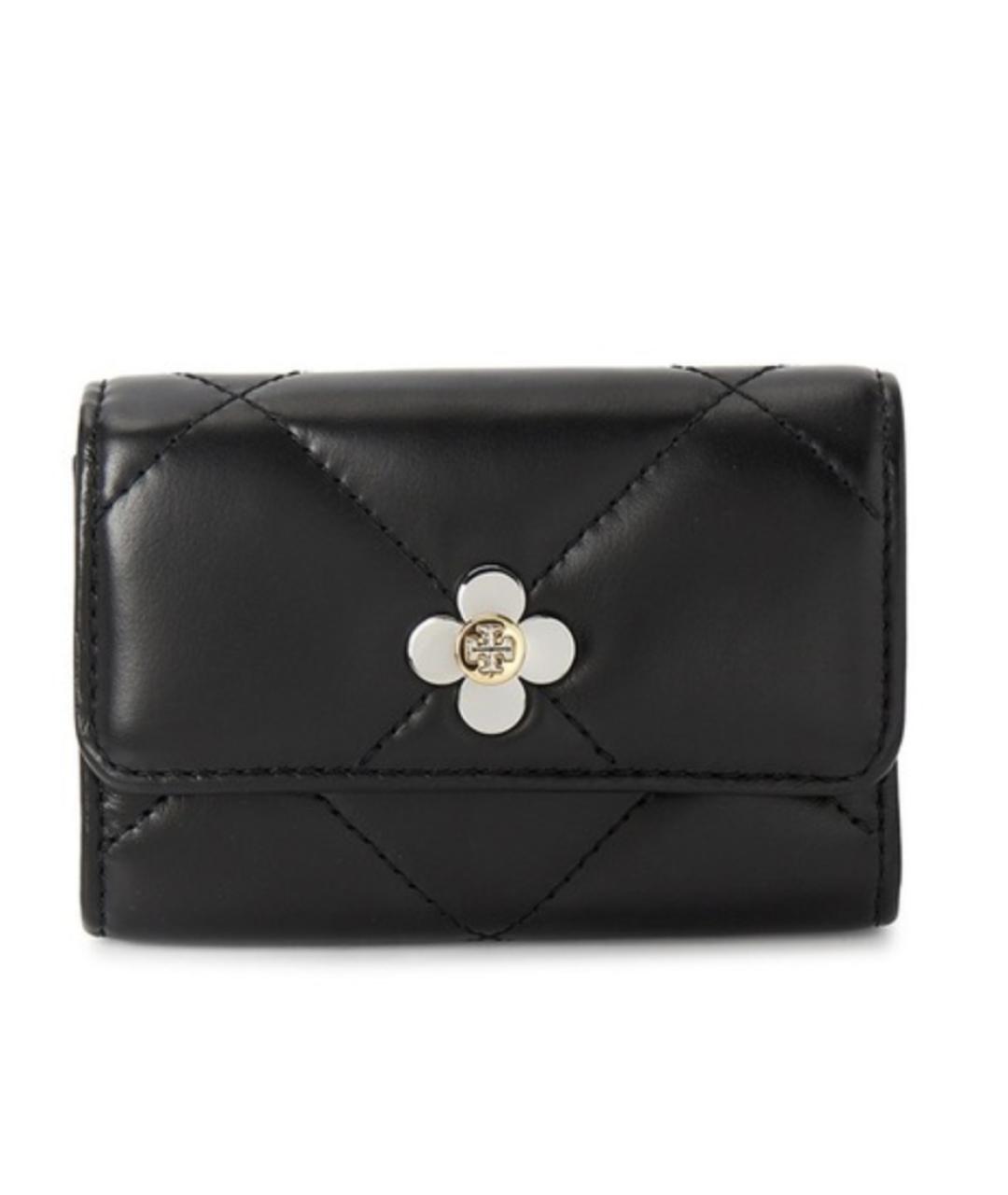TORY BURCH Черный кожаный кошелек, фото 1